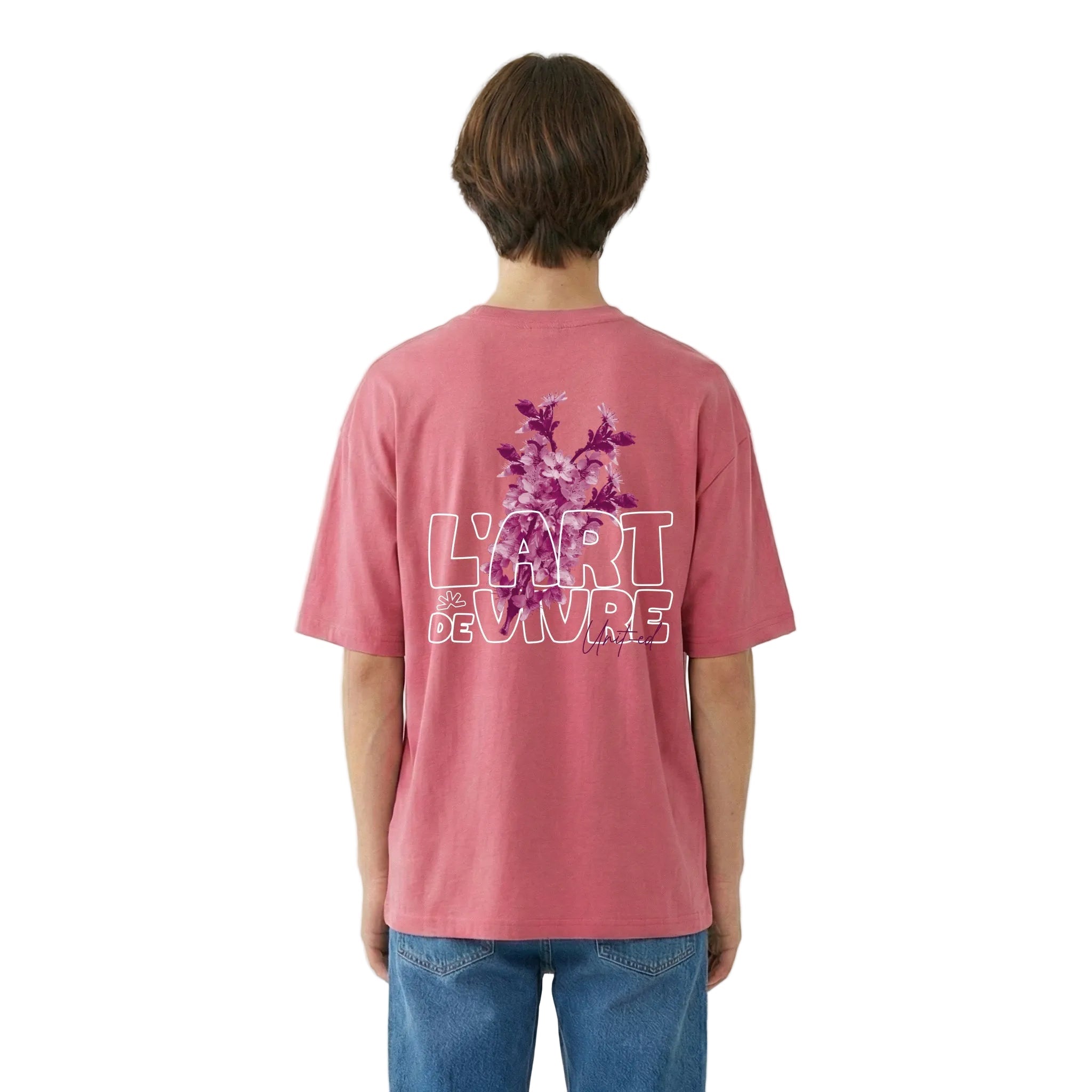 T-shirt Oversize - FLORAISON - CANDY PINK