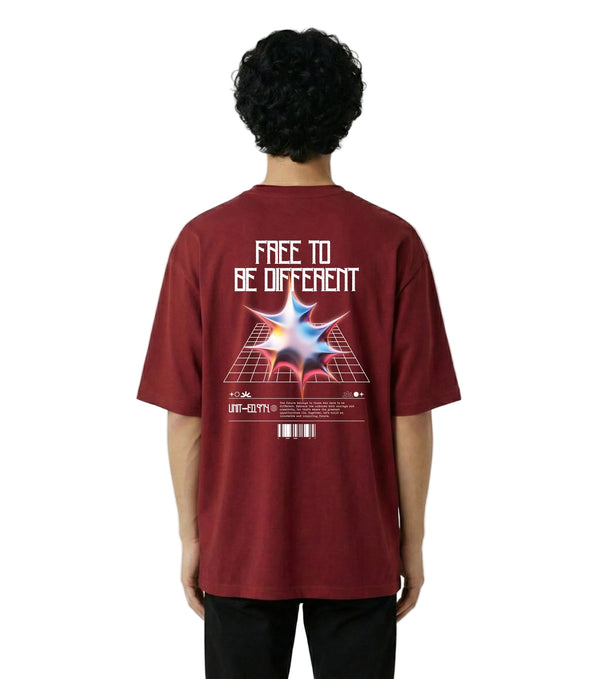 T-shirt Oversize - DIFF - BURGUNDY