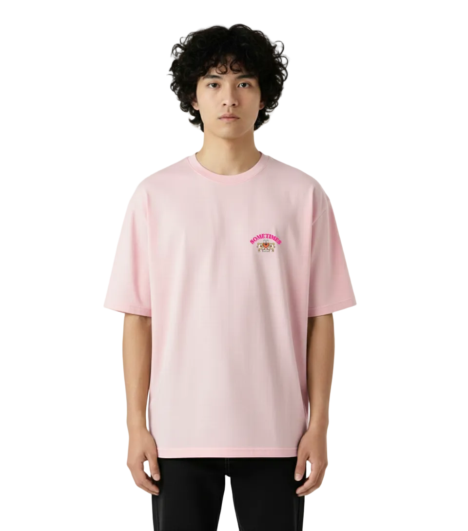 T-shirt Oversize - SOMETIMES - LT PINK
