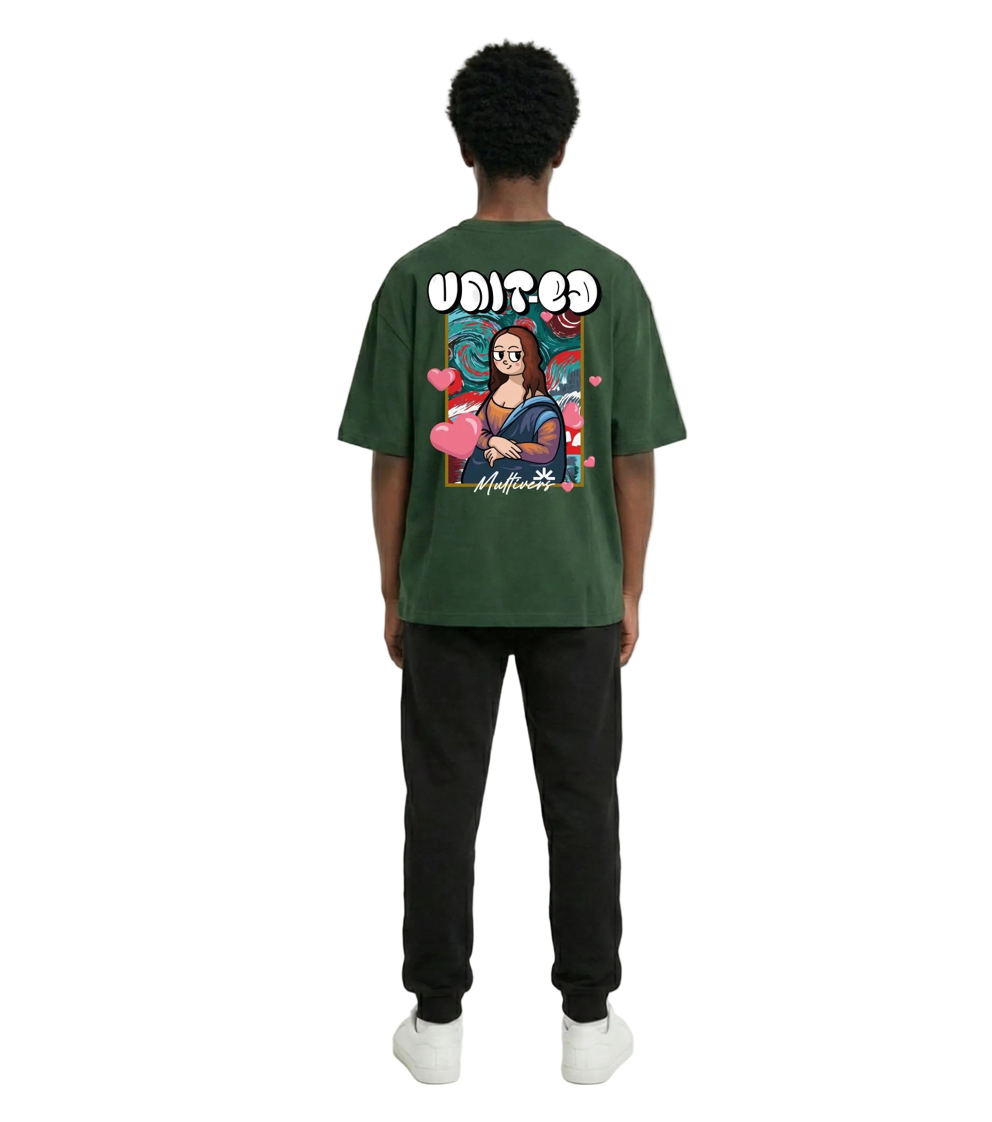 T-shirt Oversize - MULTIVERS - GARDEN GREEN